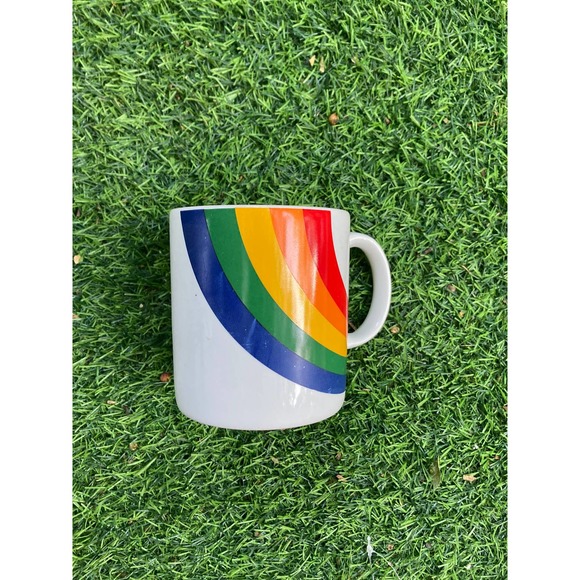 Vintage RAINBOW Coffee Mug - 80's Pride Mug - F.T.D.A. Coffee Cup - Picture 3 of 8